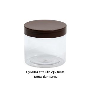 HŨ NHỰA PET NẮP NHÔM ( NHỰA ) VẶN ĐK 89 400ML