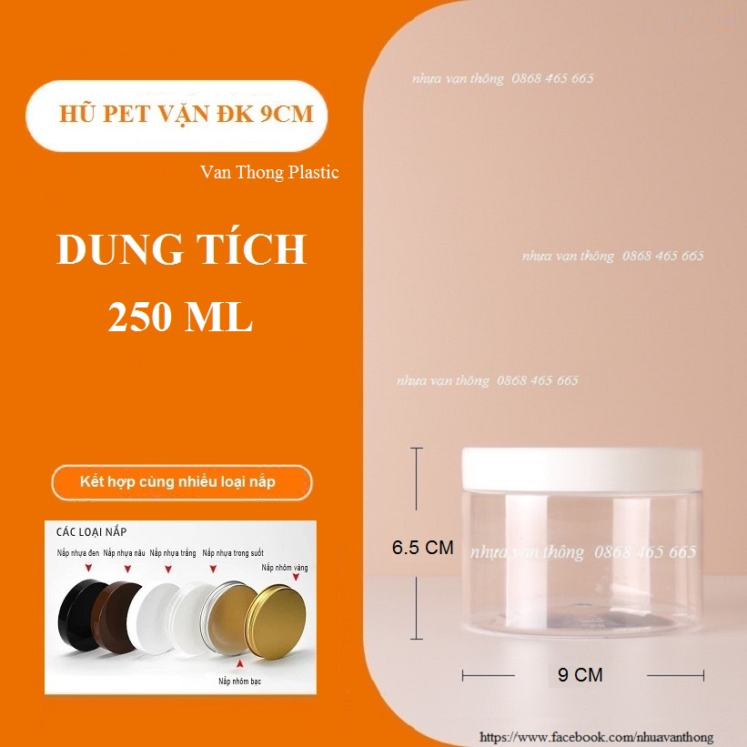HŨ PET NẮP VẶN ĐK 89 – DUNG TÍCH 250ml