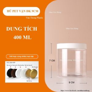 HŨ NHỰA PET NẮP NHÔM ( NHỰA ) VẶN ĐK 89 400ML