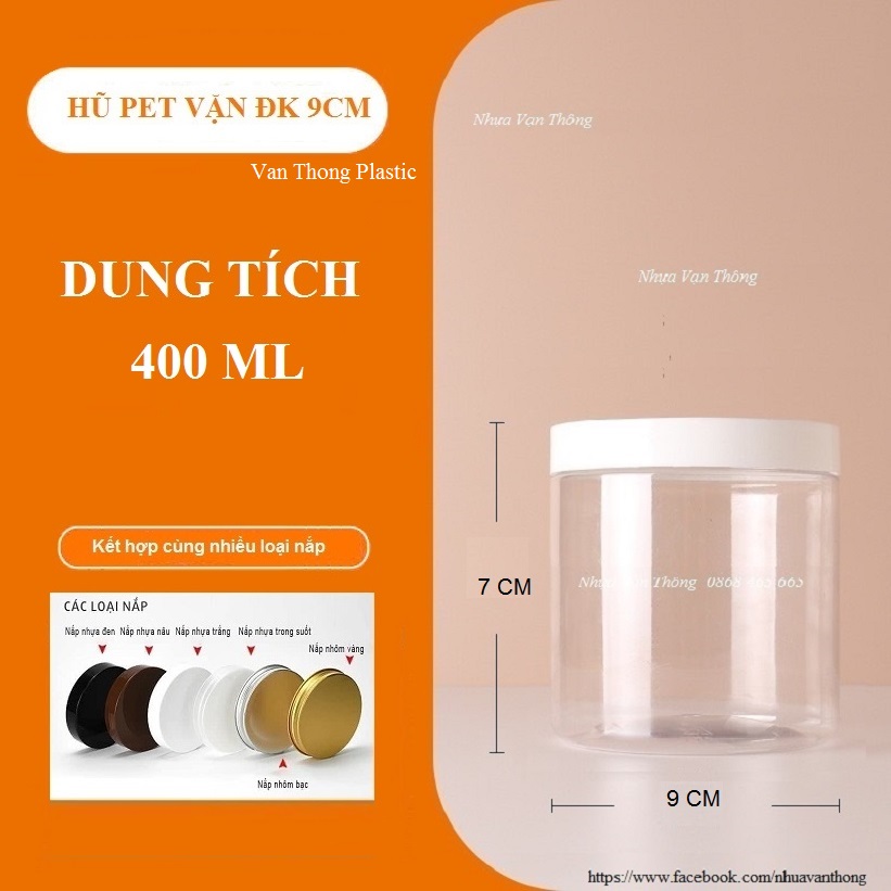 HŨ PET NẮP VẶN ĐK 89 – DUNG TÍCH 400ml