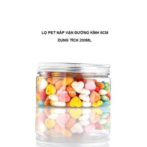 HŨ NHỰA PET NẮP NHÔM (NHỰA) VẶN ĐK 89 200ML