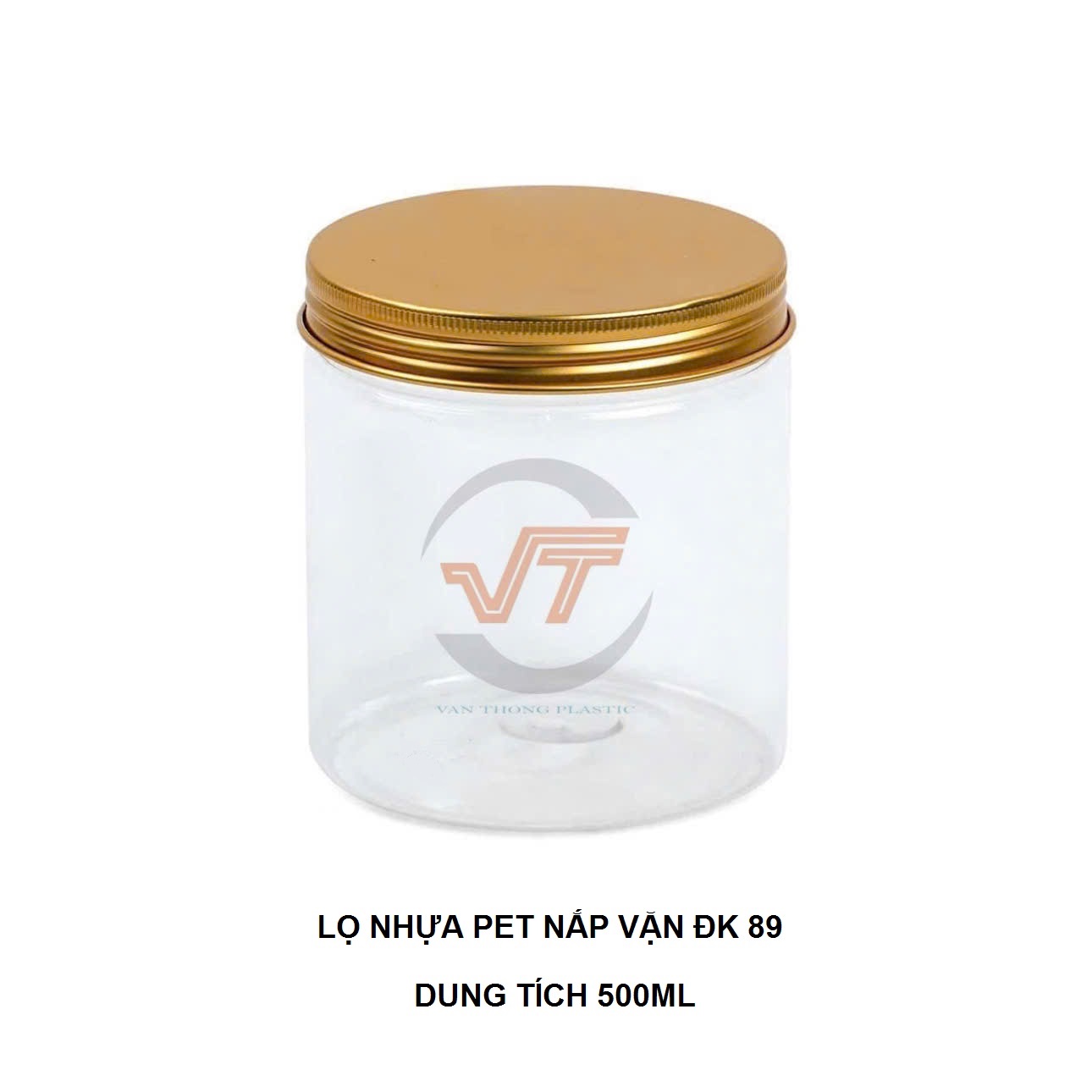LỌ PET NẮP VẶN 500ML NẮP NHÔM VÀNG