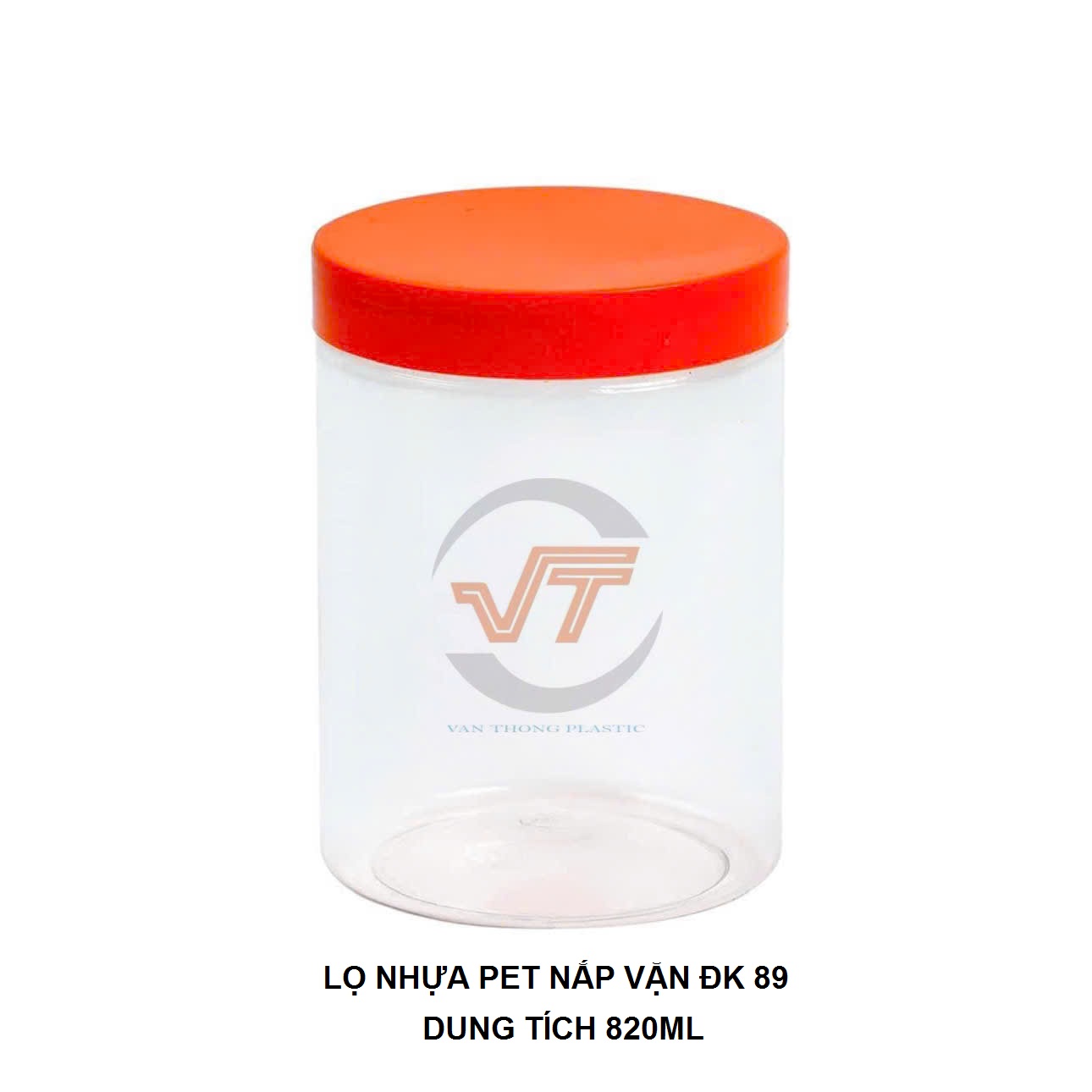 LỌ PET NẮP VẶN 820ML NẮP NHỰA CAM