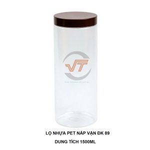 HŨ NHỰA PET NẮP NHÔM (NHỰA) VẶN ĐK 89 - 1500ML