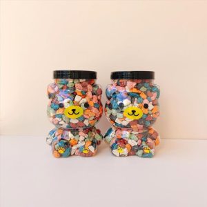 HŨ NHỰA PET NẮP NHÔM (NHỰA) VẶN ĐK 89 - LỌ GẤU 1100ML