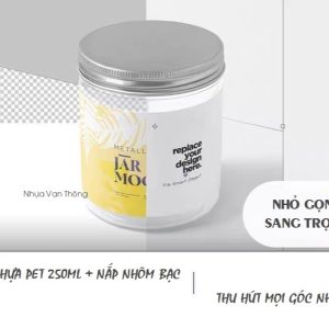 HŨ NHỰA PET NẮP NHÔM (NHỰA) VẶN ĐK 68 - 250ML