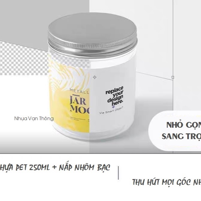 HŨ NHỰA PET NẮP NHÔM (NHỰA) VẶN ĐK 68 - 250ML