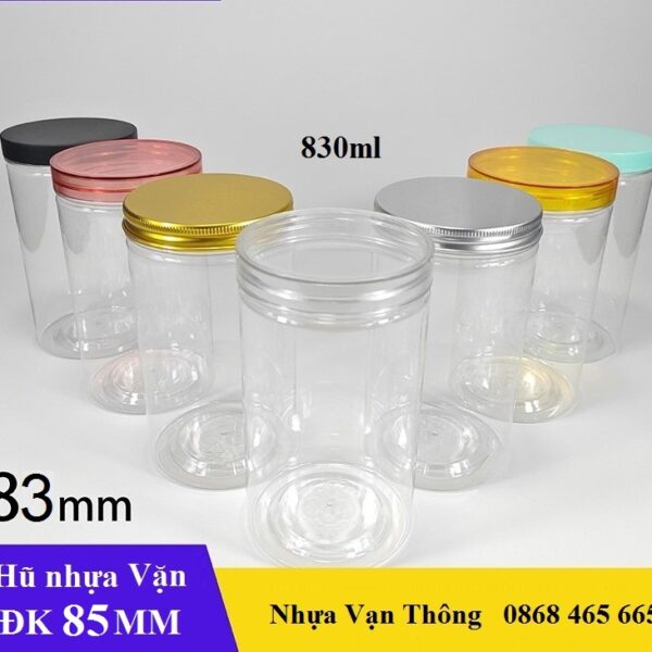 HŨ NHỰA NẮP VẶN 830ML