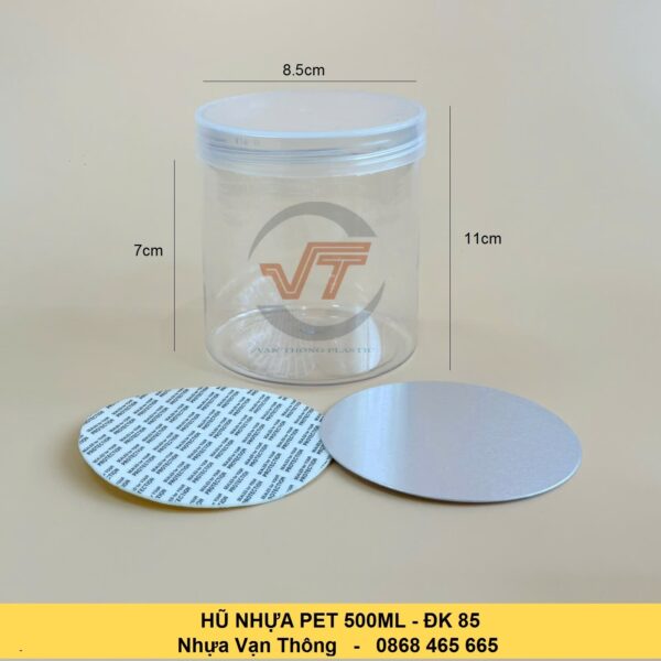 HŨ NHỰA PET 500ML NẮP NHỰA