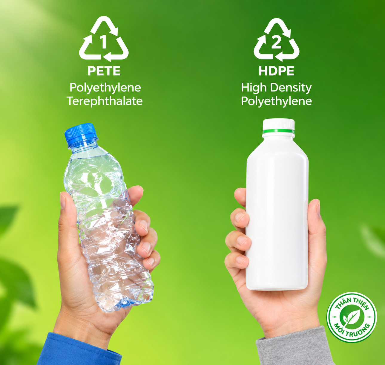 Phân biệt nhựa PET và HDPE: Cách chọn loại nhựa phù hợp cho sản phẩm