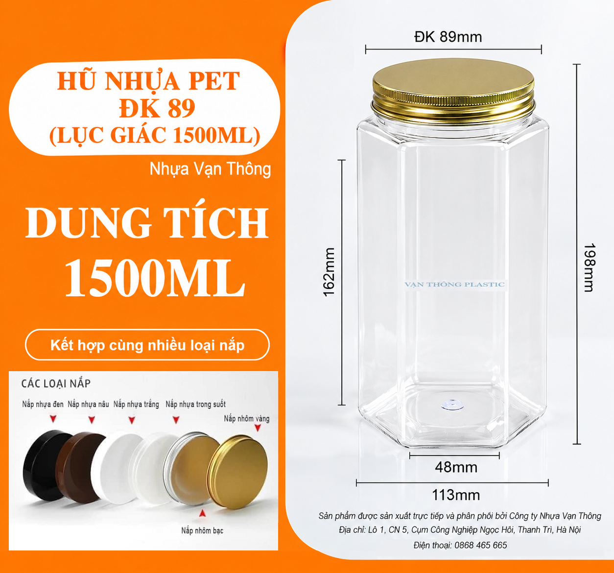 Hũ nhựa tròn hay hũ nhiều cạnh (lục giác): nên chọn kiểu nào?