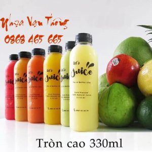 Chai nhựa Pet 330ml tròn cao - chất lượng nhựa đảm bảo
