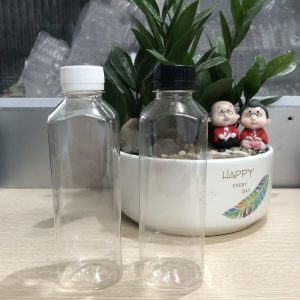 Chai nhựa Pet 330ml vuông dáng cao