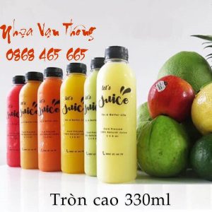 Chai nhựa Pet 330ml tròn cao - chất lượng nhựa đảm bảo