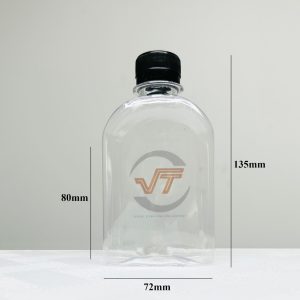 Chai nhựa dẹt vai vát dung tích 250ml