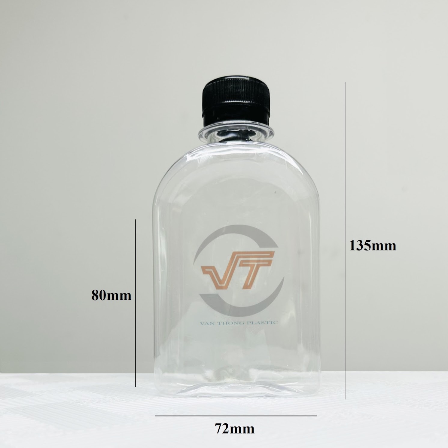 chai28195_0 Chai nhựa dẹt vai vát dung tích 250ml