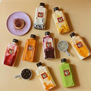 Chai dẹt 8 cạnh 330ml chai nhựa đẹp đựng đồ uống