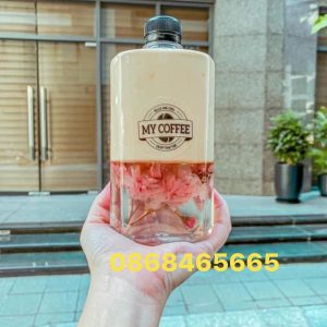 Chai dẹt 8 cạnh 500ml chai nhựa cao cấp, đảm bảo ATVSTP