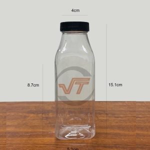 Chai Vuông Vát miệng rộng 330ml