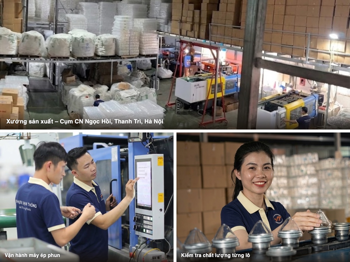 Xưởng sản xuất Nhựa Vạn Thông tại Cụm CN Ngọc Hồi