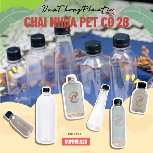 Chai nhựa PET cỡ nhỏ cổ 28 - Nhựa Vạn Thông