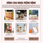 Dòng chai nhựa PET miệng rộng đựng full topping - Nhựa Vạn Thông