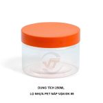 Hũ nhựa tròn nắp vặn ĐK 89 - 250ML - Ảnh 2