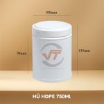Hũ Nhựa HDPE 500gram ( 750ml )