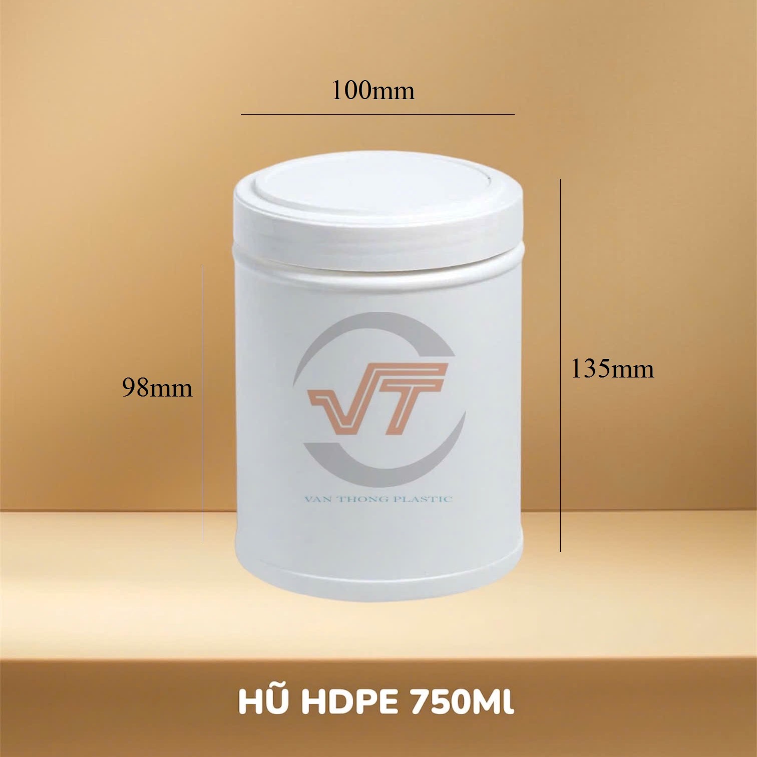 hũ-nhựa-hdpe-500g-ngấn Hũ Nhựa HDPE 500gram ( 750ml ) - Ảnh 1