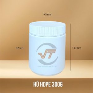 Hũ nhựa HDPE 750ml đựng 300g bột ngũ cốc