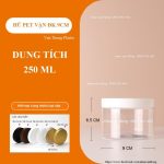 Hũ nhựa tròn nắp vặn ĐK 89 - 250ML